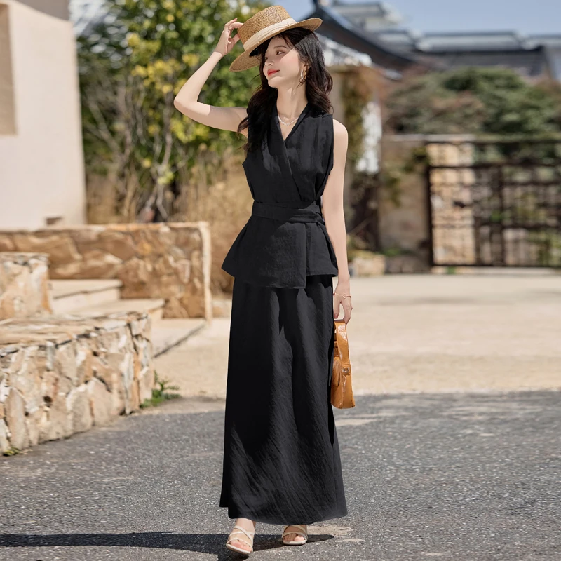 2025年夏季新款简约轻熟风时尚套装设计感套装韩范气质春夏装