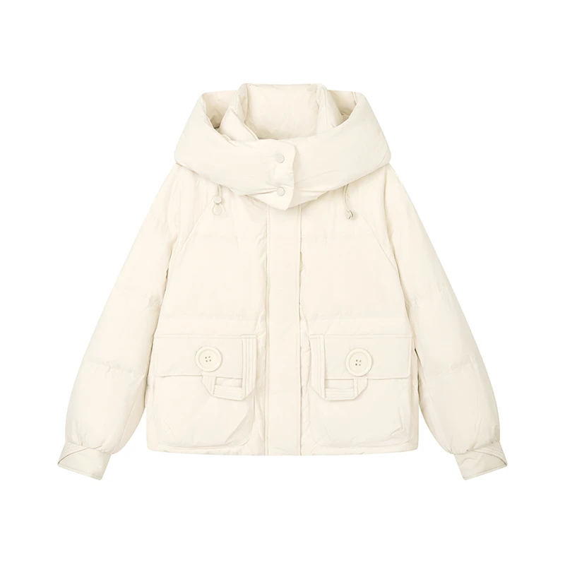 【达人专属】设计感百搭短款羽绒服加厚白鸭绒外套X10BYS8663