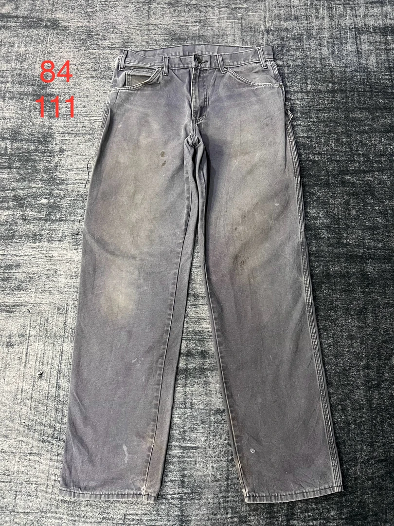 VintageDickies1939复古水洗灰紫伐木裤 W84/L111