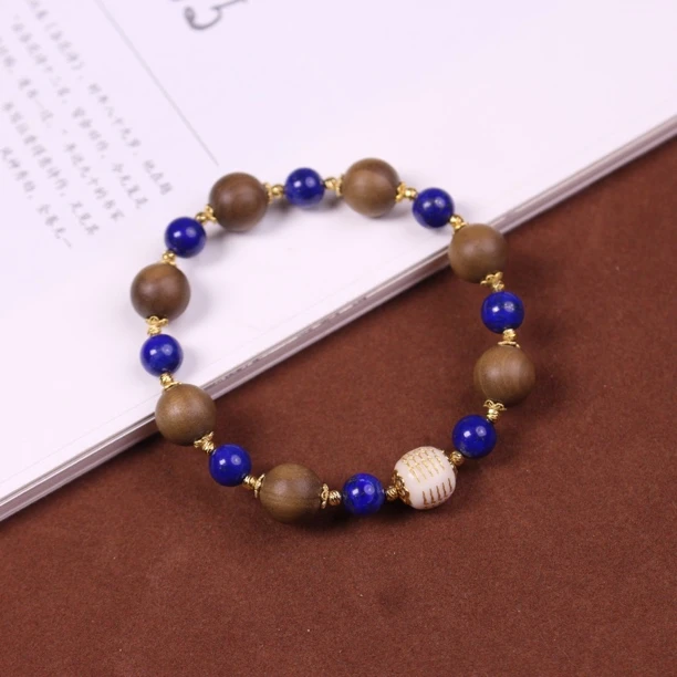 印度正区迈索尔老山檀香复古风青金石手串手链