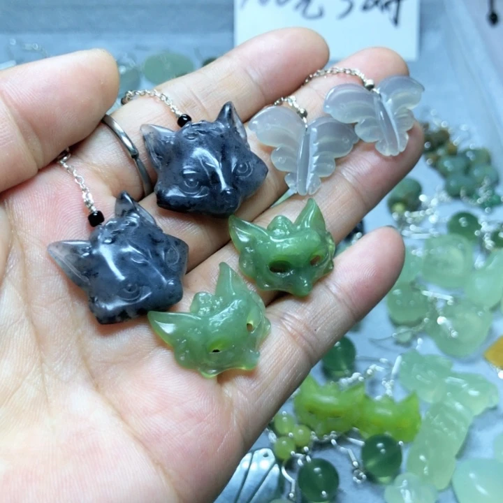 【闪购商品】蛇纹石玉耳环未镶嵌仅***?