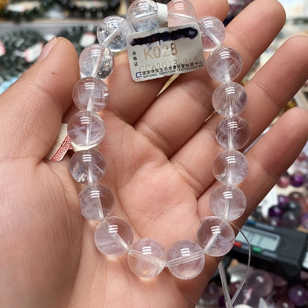 未镶嵌手链水晶K028蓝针11mm