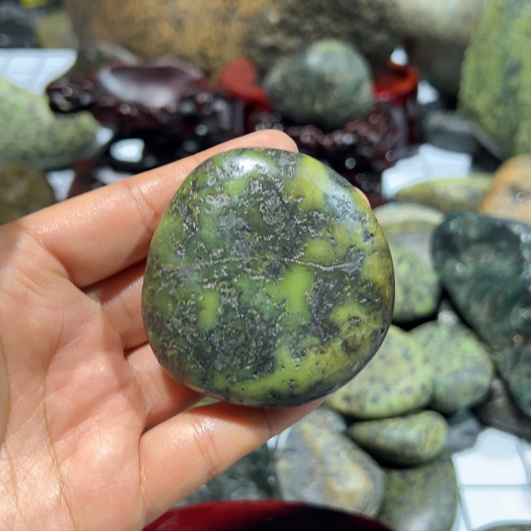 未镶嵌蛇纹石玉西藏藏玉药王石无**虑