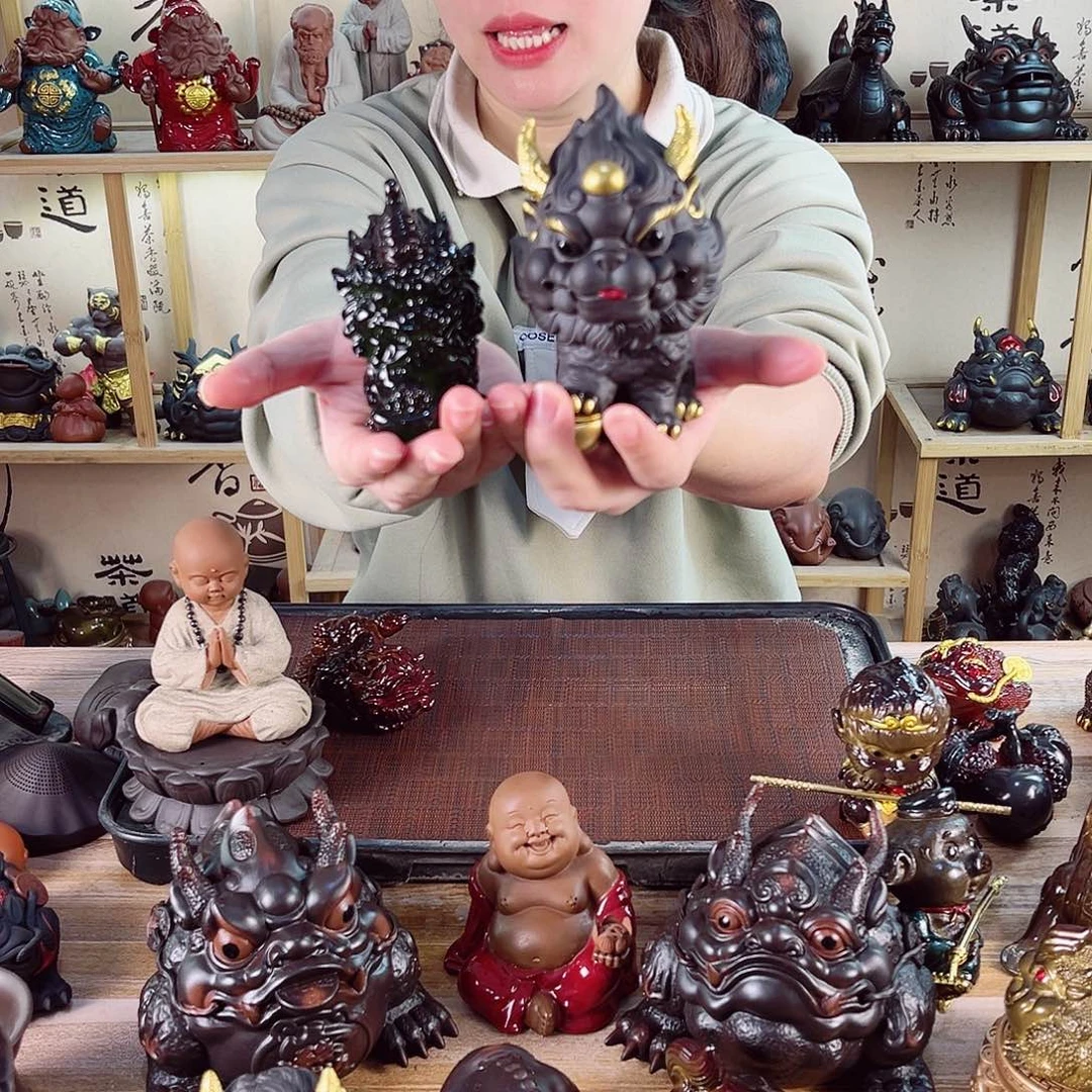 紫砂茶宠紫陶树脂茶宠摆件