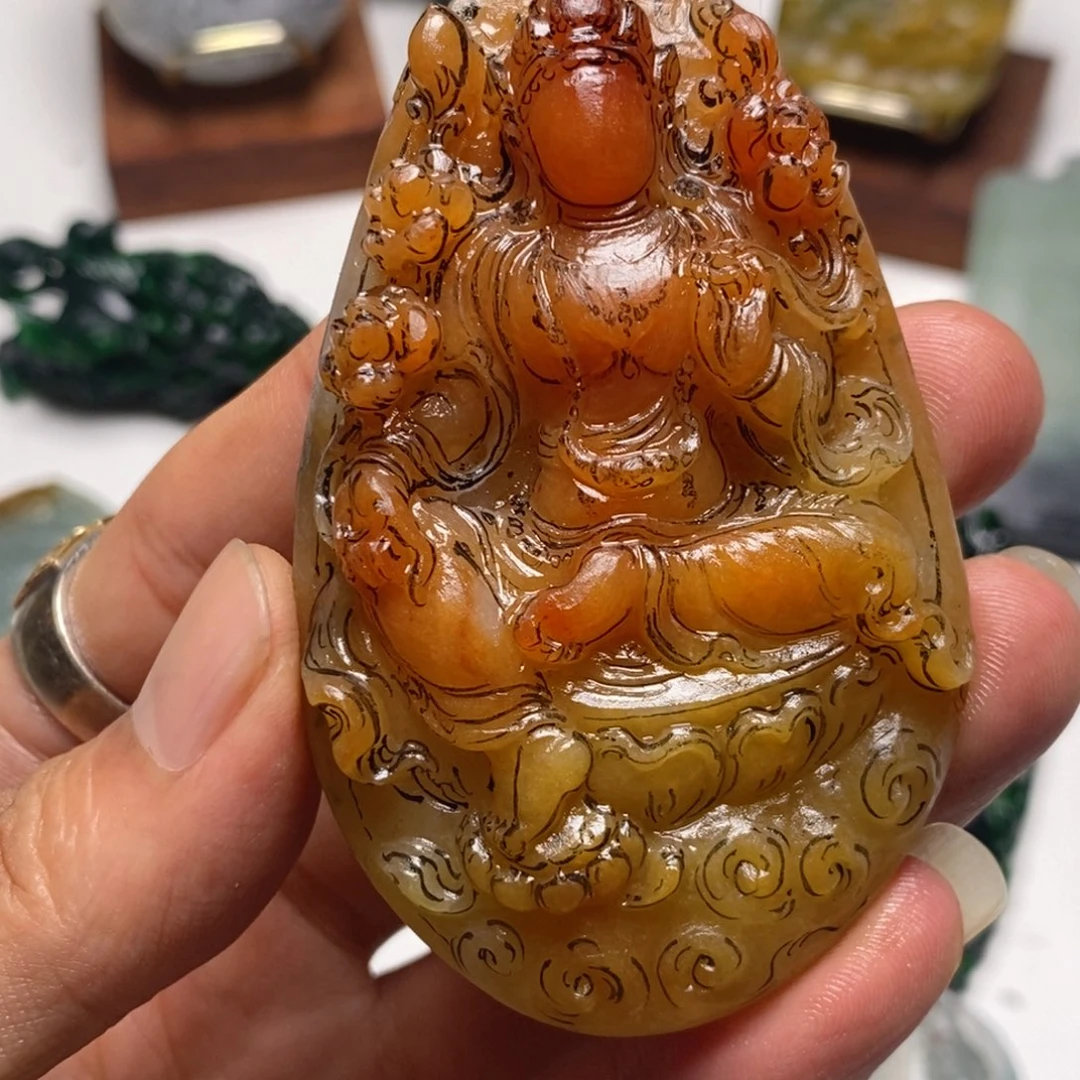 定制翡翠未镶嵌云**步天然A货翡翠Z