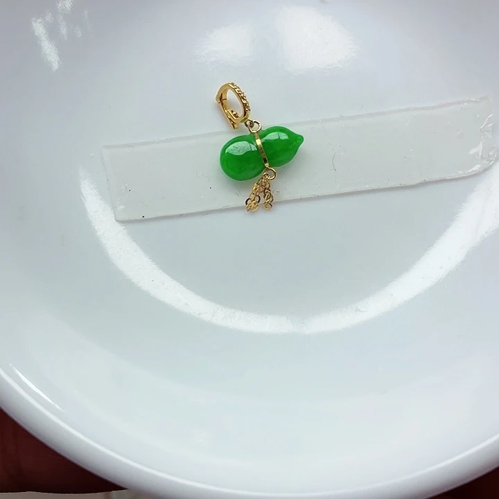 翡翠18K金镶嵌手链天然缅甸翡翠A货