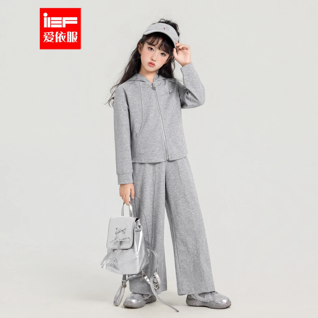 IEF【爱依服童装】2025秋季新款韩系洋气休闲风女童上下套裤