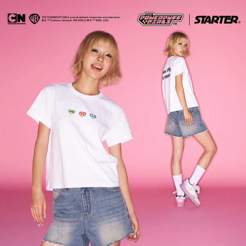 【飞天小女警联名】STARTER官方夏季新品T恤潮流百搭短袖 SA52TS019