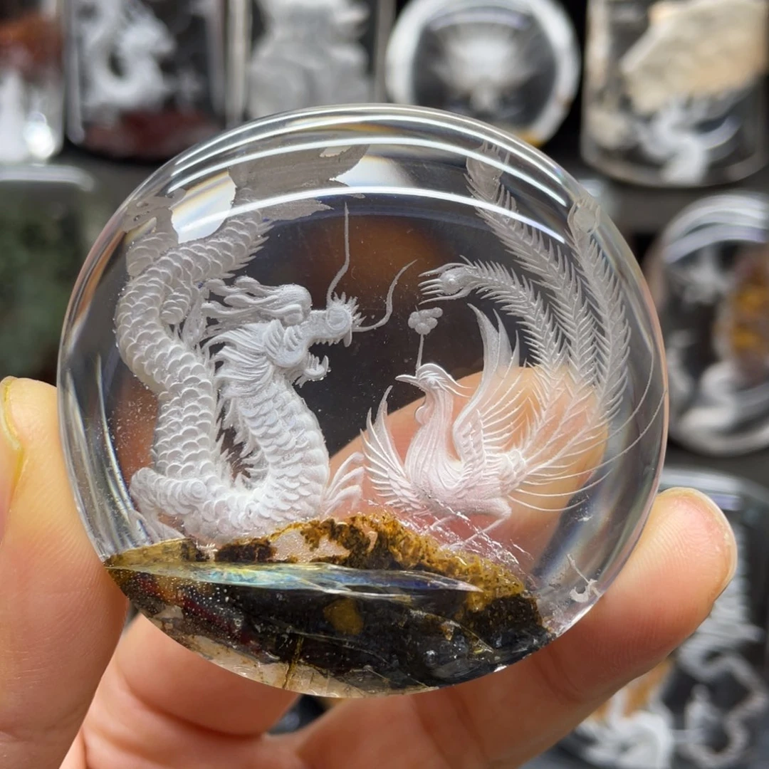 水晶颈饰未镶嵌龙凤呈祥