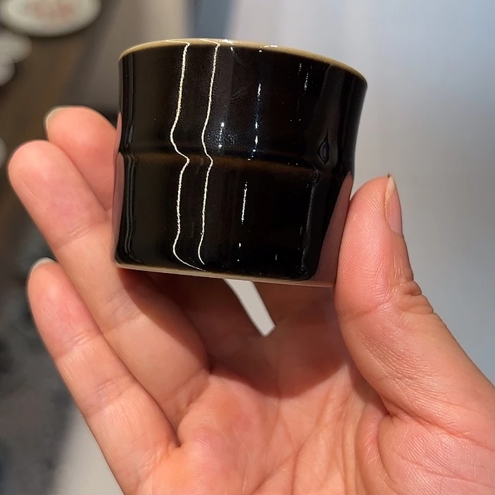 纯手工胎乌金釉杯杯