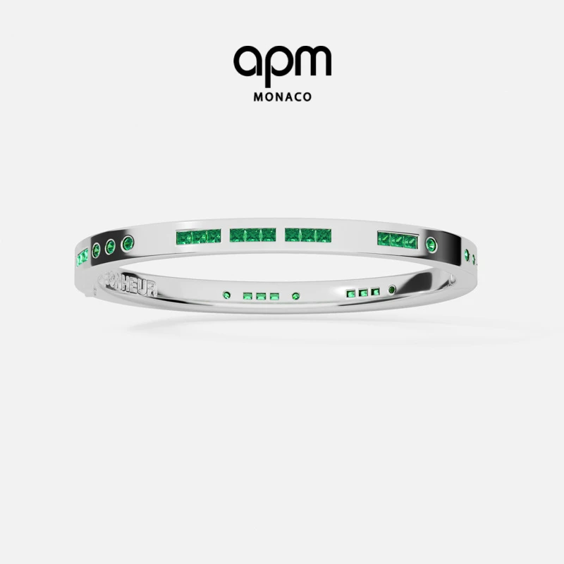 APM Monaco BONHEUR 摩斯密码手镯时尚对镯配饰饰品小众设计感