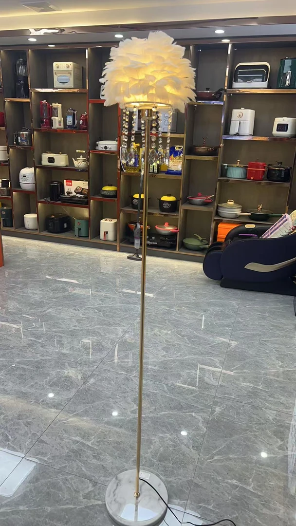 羽毛落地灯北欧家居轻奢客厅沙发卧室床头墙角