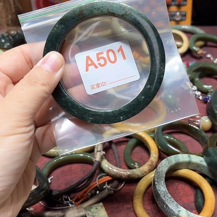 岫岩河磨玉（透闪石质玉）手镯未镶嵌用****5