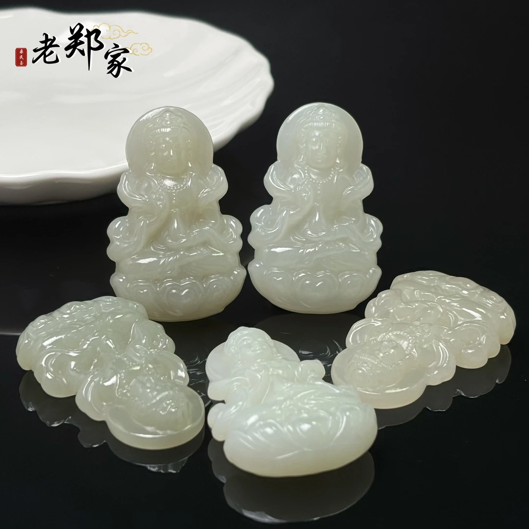 【老郑家】和田玉观音挂件(多样性发一件) 1604