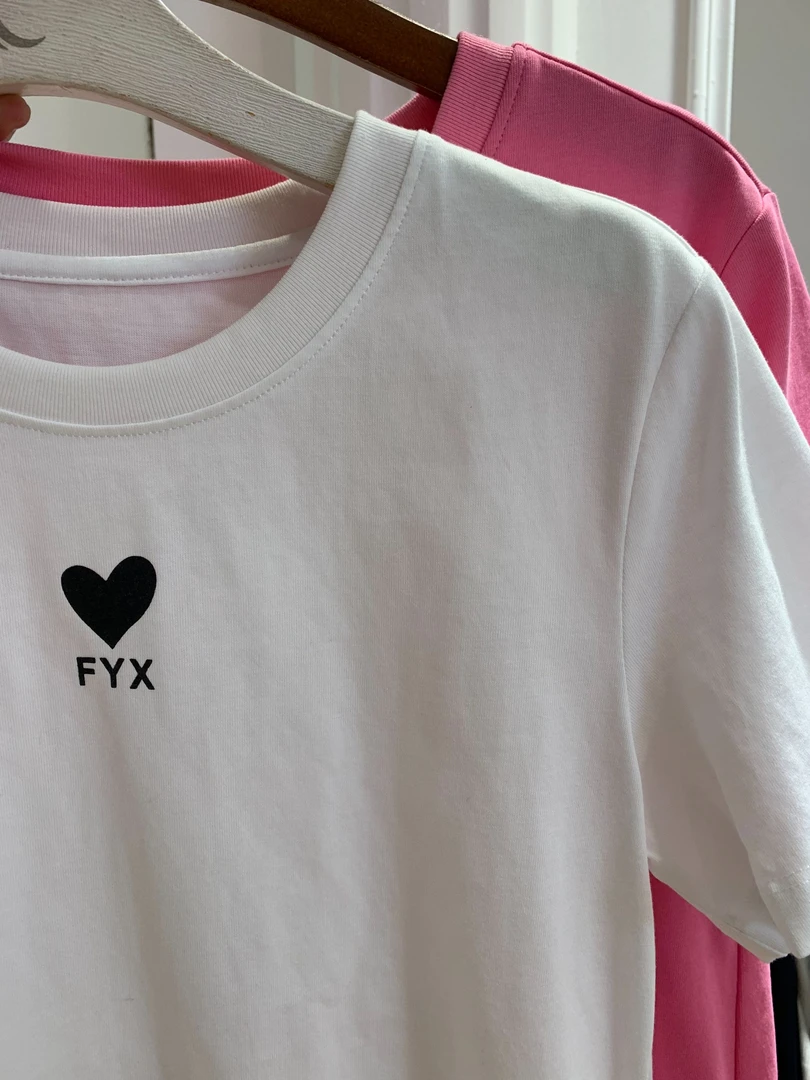 [兮希]时尚百搭圆领简约纯棉上衣T恤 24DC02002