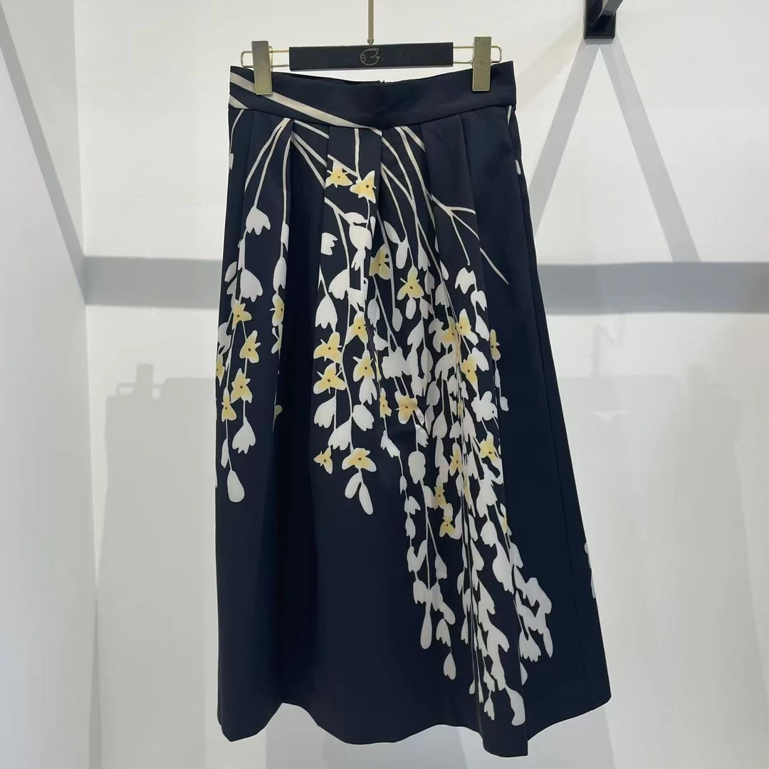 2025夏季新款气质高腰纯色显瘦时尚百搭女士简约半身裙  0219