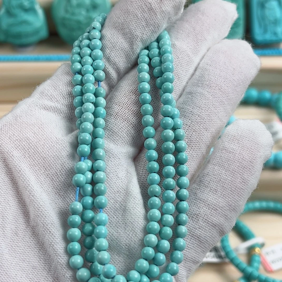 未镶嵌绿松石尺寸3.8mm林**料