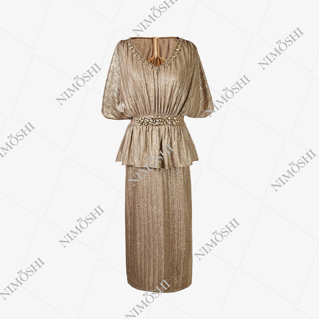 NIMOSHI【莎总】法式轻奢夏季V领花朵网纱收腰气质显瘦连衣裙Q1501