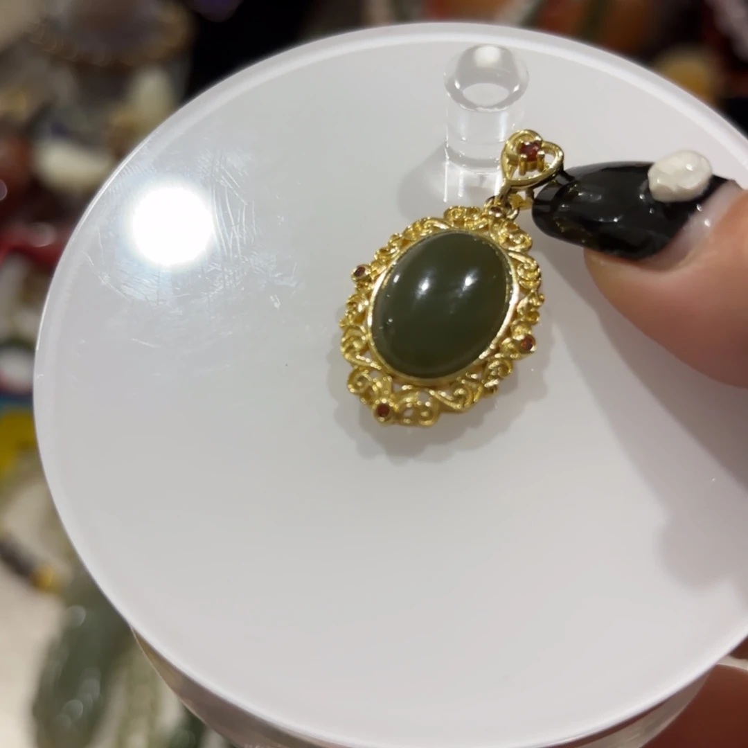 和田玉（糖玉）合金颈饰6841