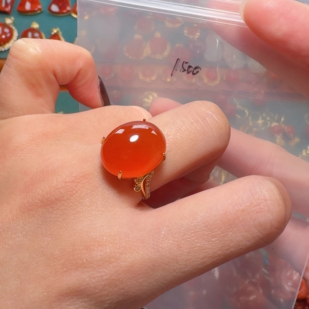 南红玛瑙南红银S925镶嵌