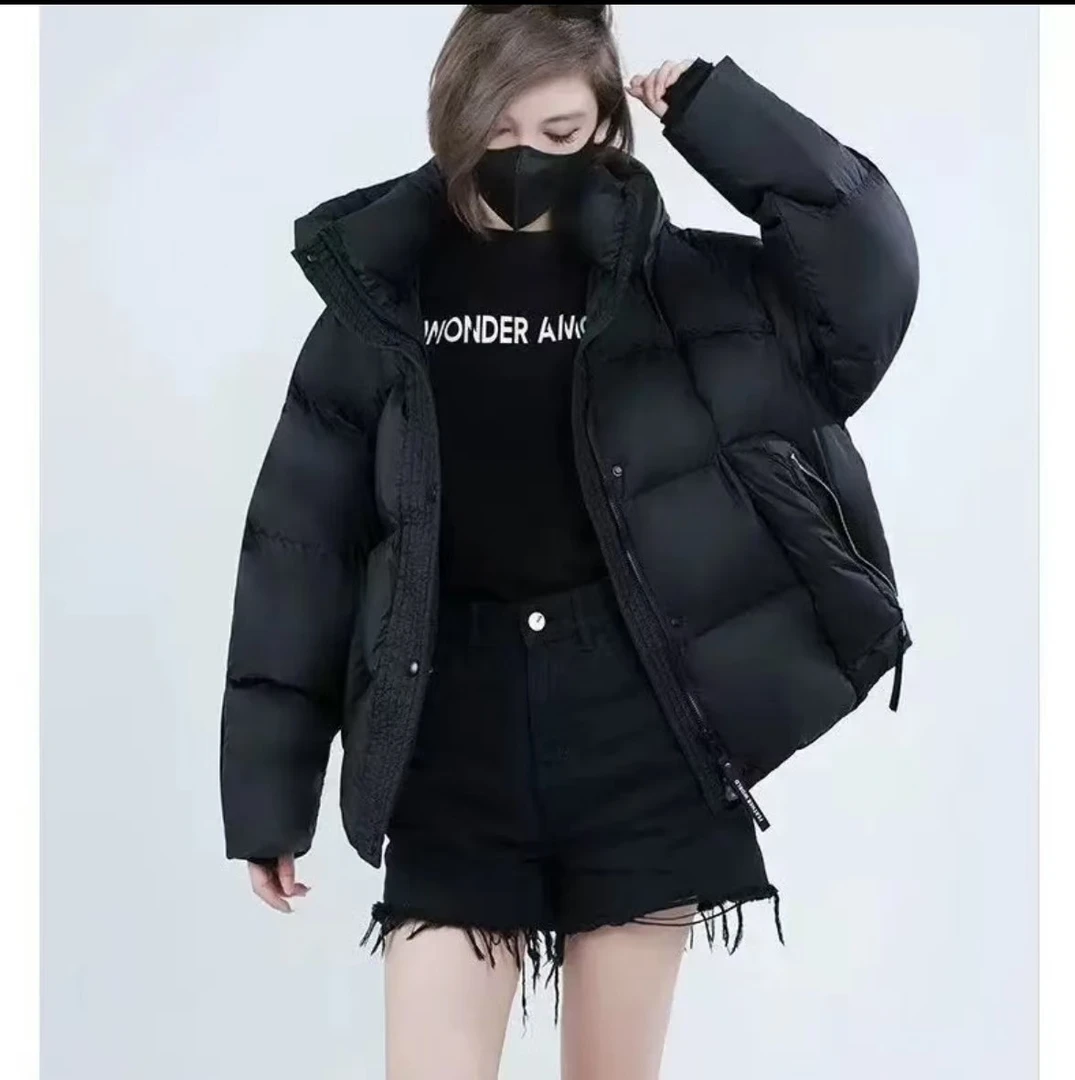 LP石墨烯2024新款时尚百搭泡芙短款连帽鸭绒女装羽绒服外套25969