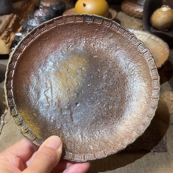 局***域淘泥柴烧异形壶承果盘