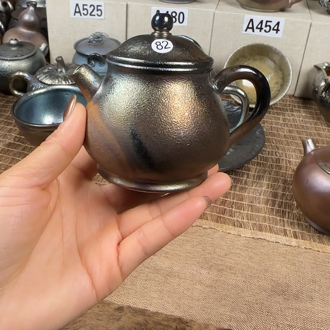 云南建水紫陶古法柴烧壶