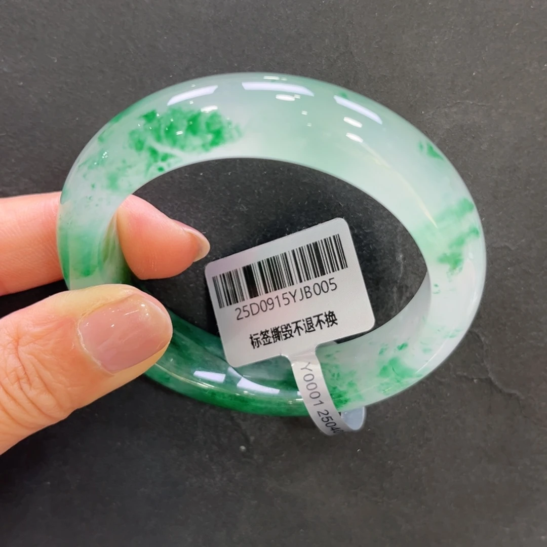 石英质玉（非洲翠）未镶嵌手镯➕小玥52