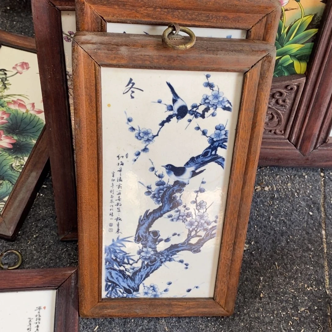 瓷28*16*1景德镇瓷板画柴窑烧制