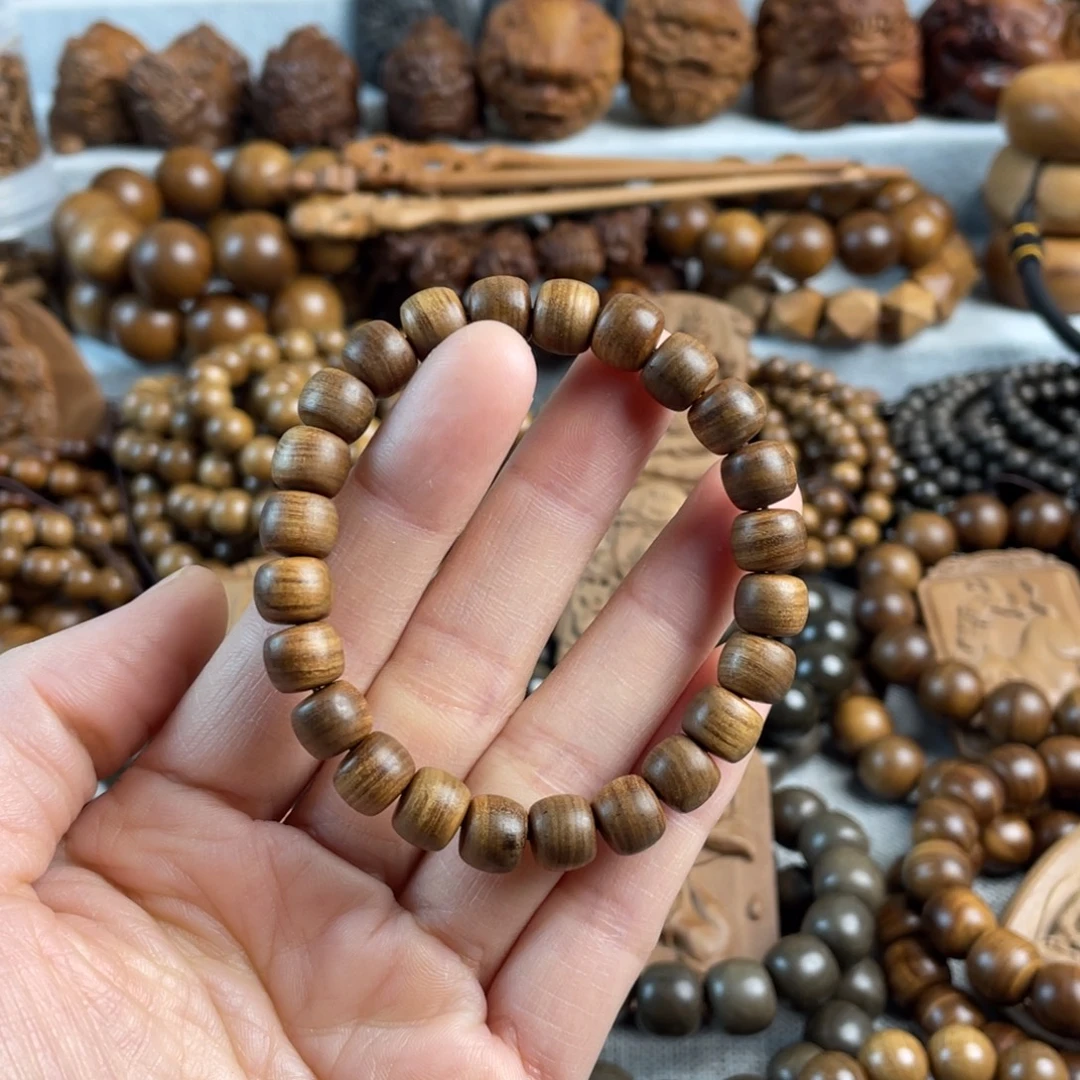 木老山檀香8/9黑肉手串