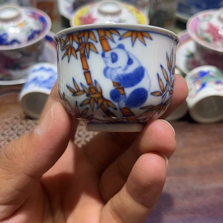 纯手绘精品盖碗杯