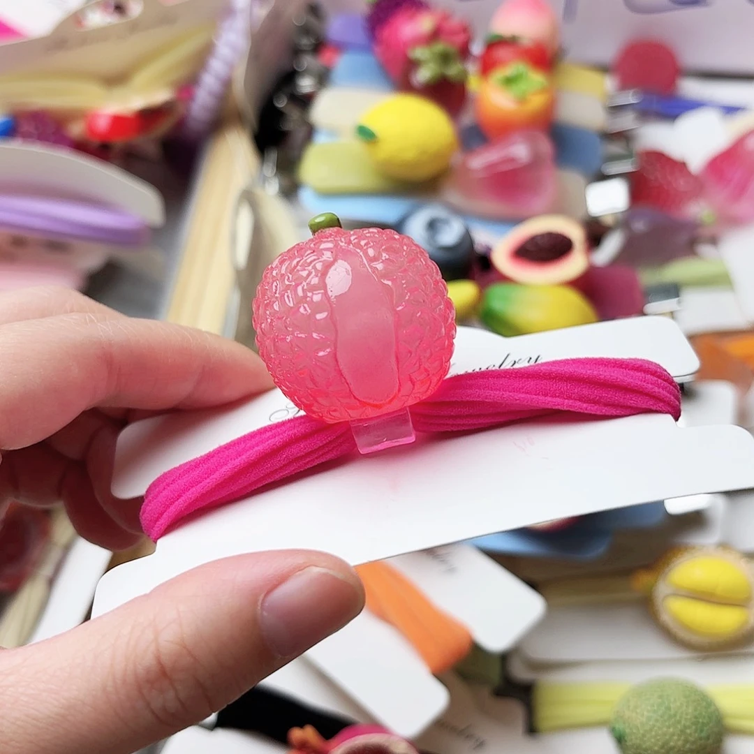 布艺铁合金夜光荔枝发绳