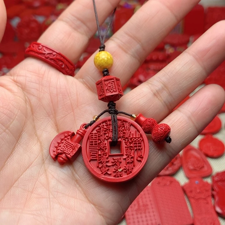 天然辰砂工艺品朱砂手机坠
