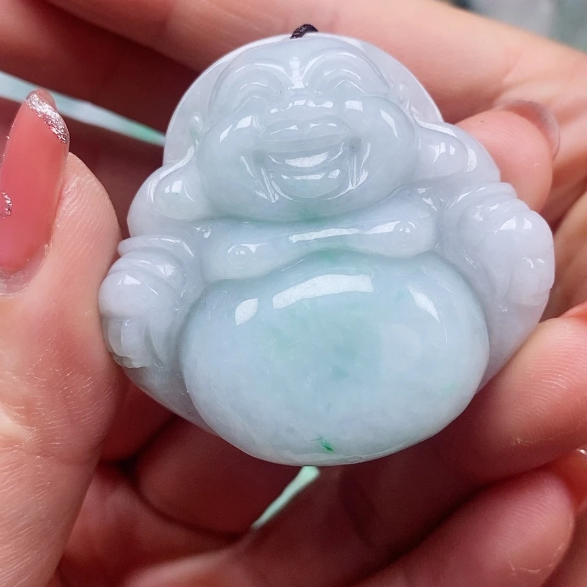 【闪购商品】翡翠颈饰未镶嵌天然翡翠A货佛公