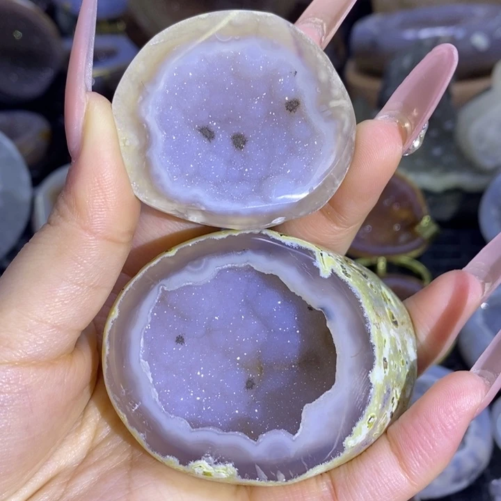 未镶嵌珠宝半成品水晶香芋紫软啵啵盆