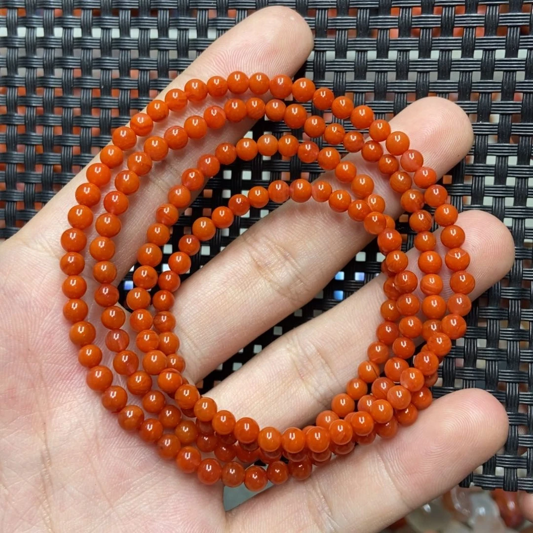 南红玛瑙未镶嵌手链4mm