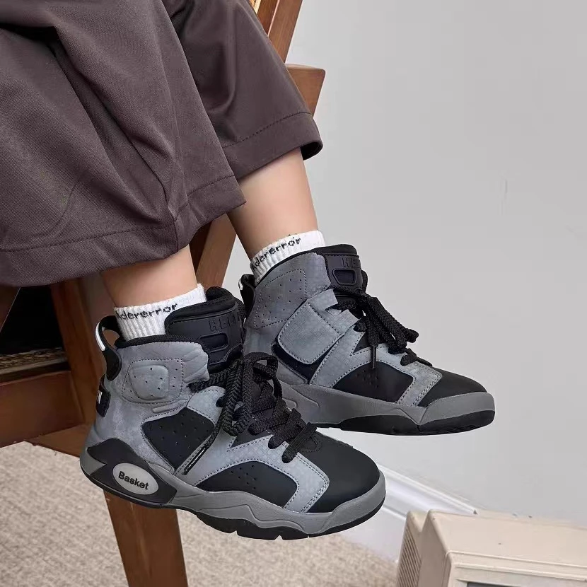 儿童篮球鞋2025秋冬新款女童高帮真皮休闲跑步鞋中大童韩版运动鞋