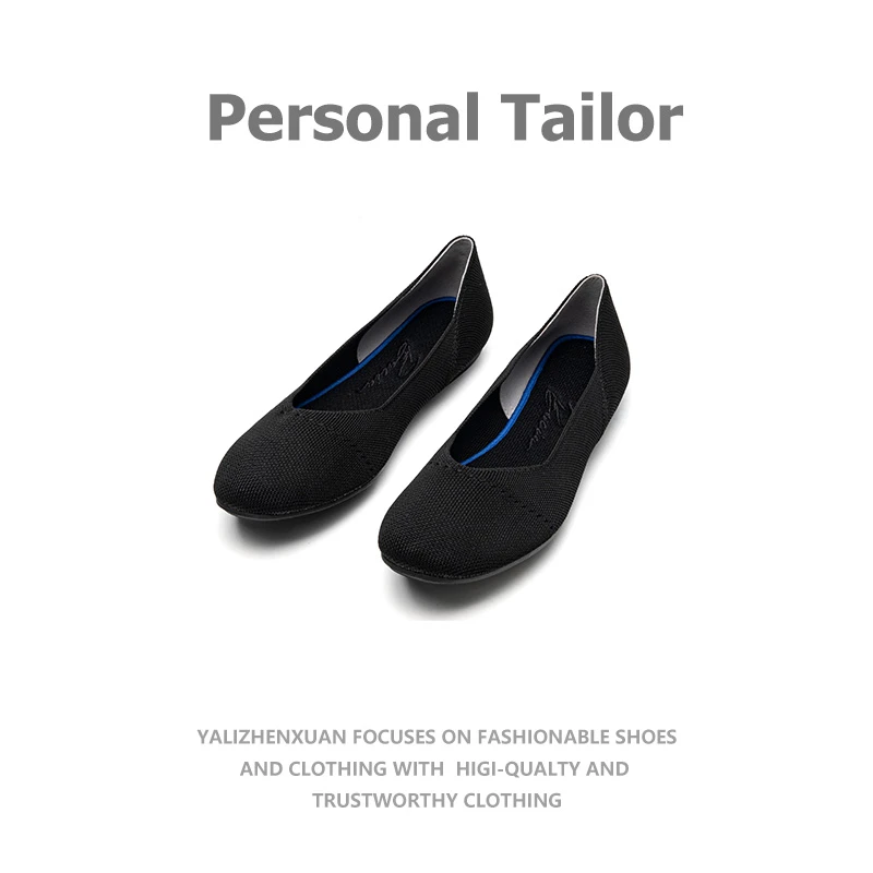 通勤透气软底针织平底单鞋 CA-1112