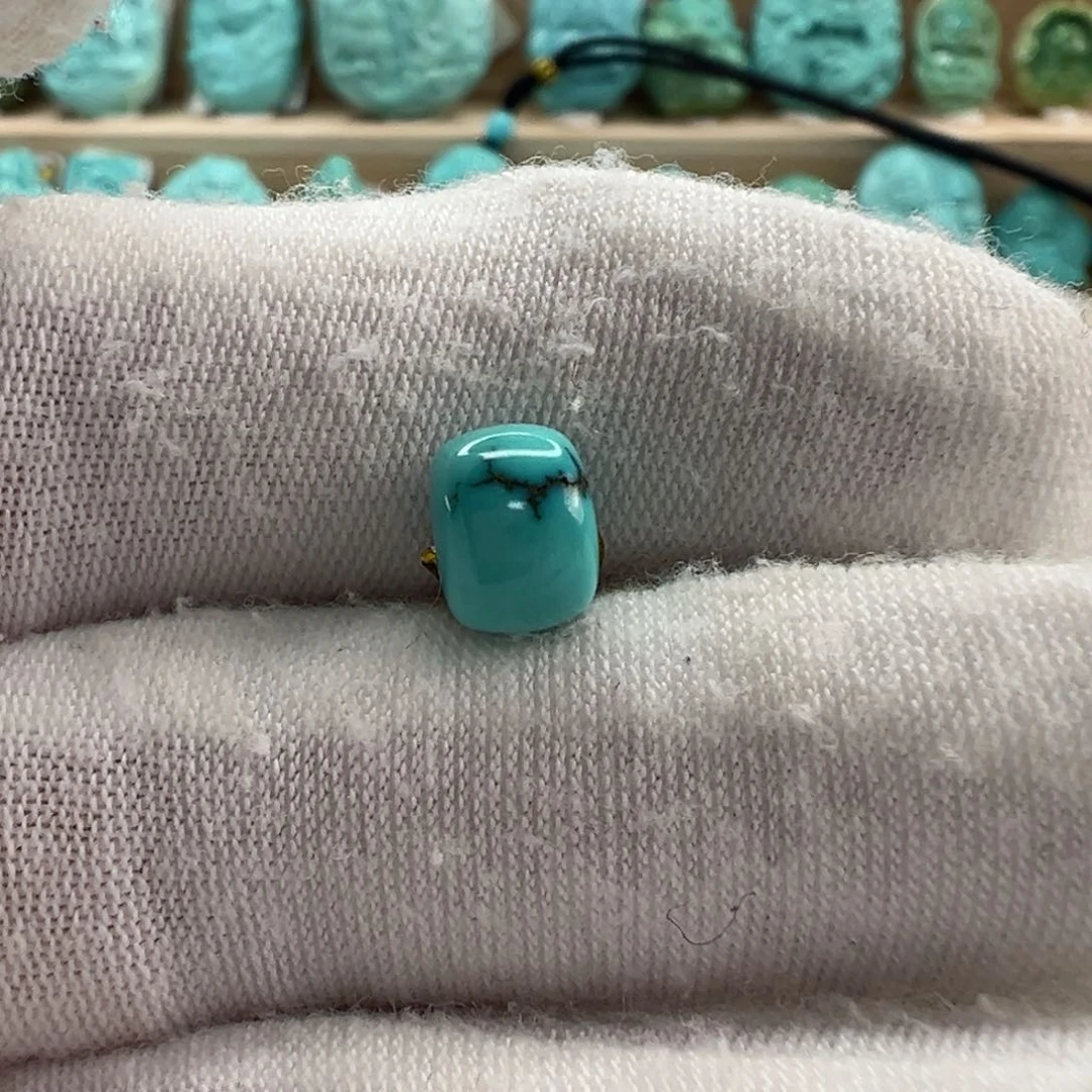 未镶嵌绿松石老型珠7.8x5.9mm