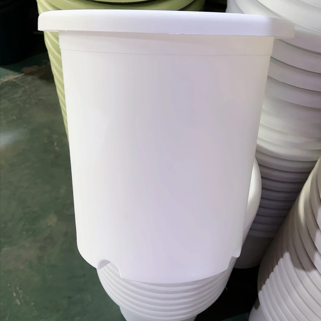 树脂四季盆7#无拖纯白3