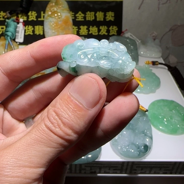 翡翠颈饰未镶嵌航貔貅