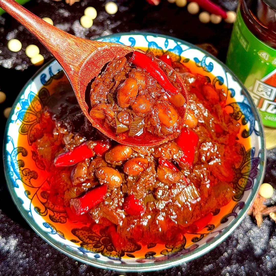 河南特产老式手工西瓜酱豆香辣五香美味下饭酱（圆蒸）