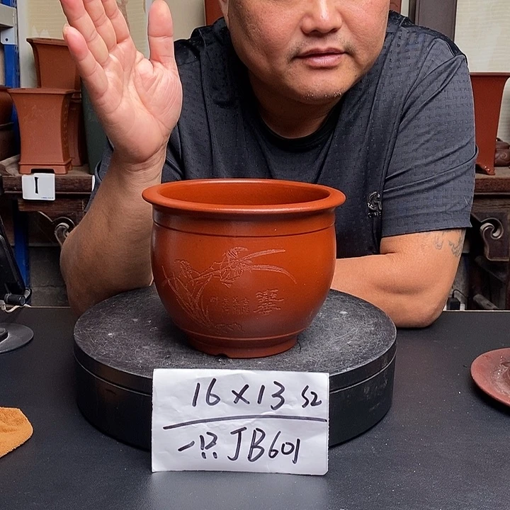 紫砂花盆货号一只JB601