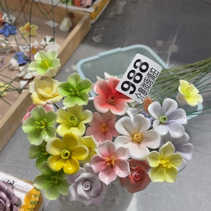 陶瓷手工制作陶瓷花