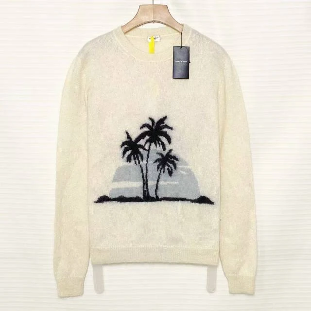 全新未使用 YSL/圣罗兰 休闲 时尚 潮流 印花毛衣/xl码/XG-Y22731