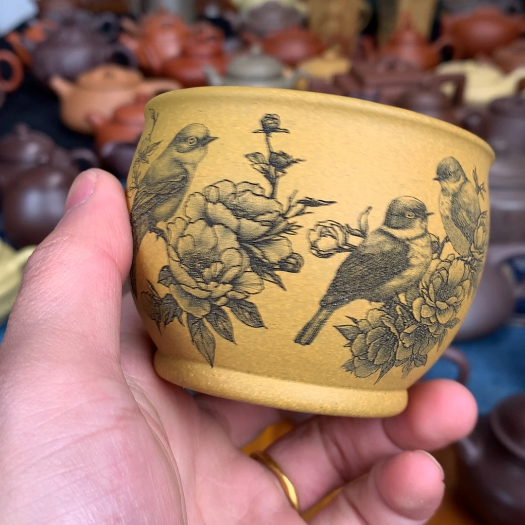 紫砂茶杯原矿紫砂