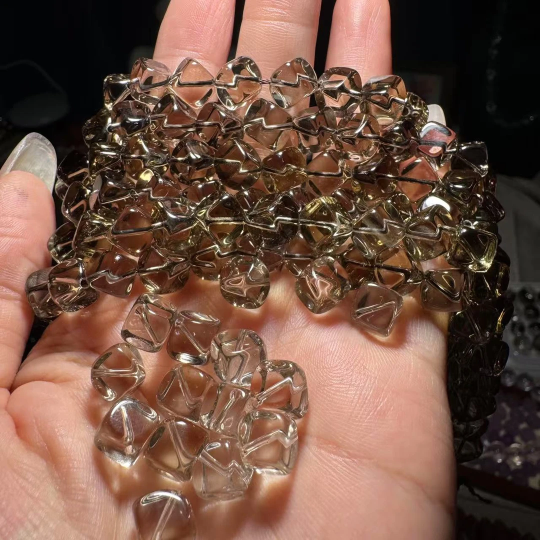 全净茶水晶斜切方糖单颗价对角卡8mm+