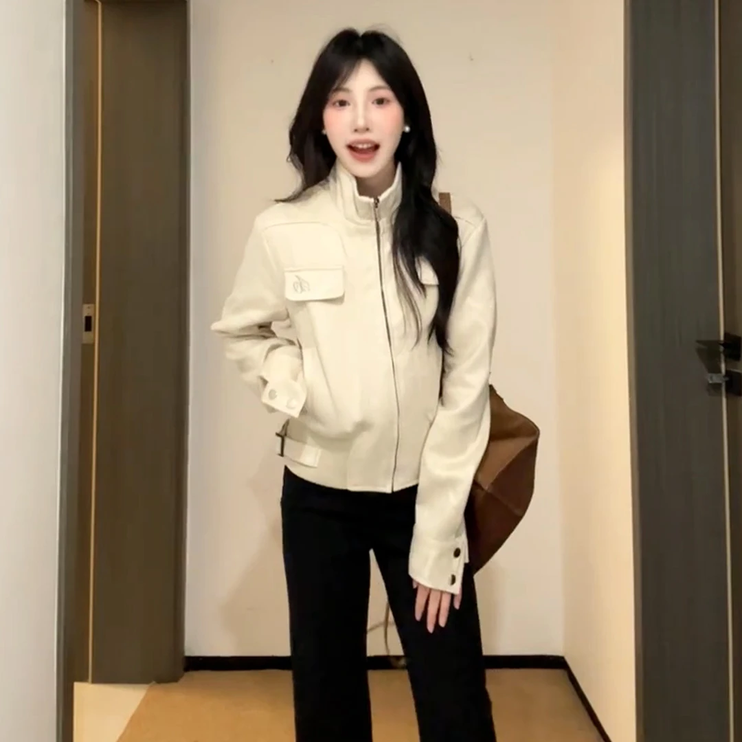 韩系秋冬季独特漂亮超好看小香风外套女2025新款长袖短款夹克上衣