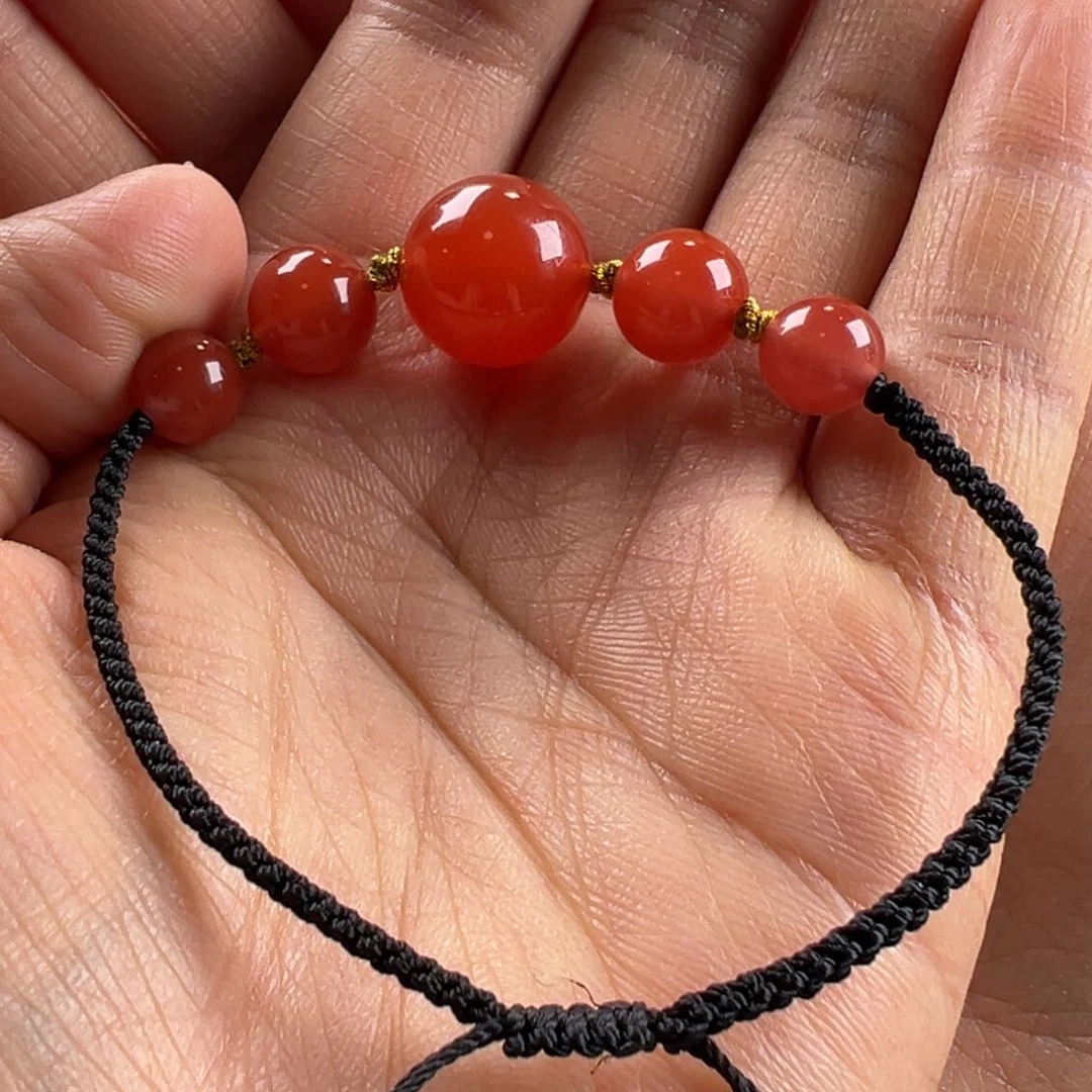 南红玛瑙圆珠手链未镶嵌