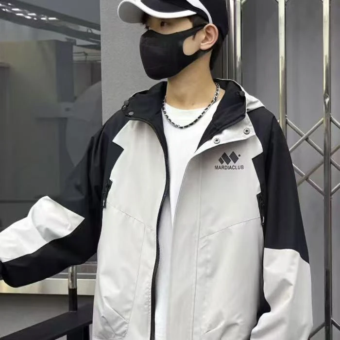 青少年秋款拼色字母MARD印花两面穿风衣 8808（170-180）男童外套